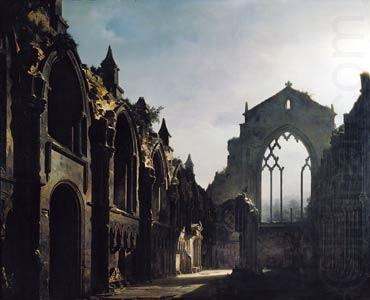louis daguerre Ruins of Holyrood Chapel by Louis Daguerre china oil painting image